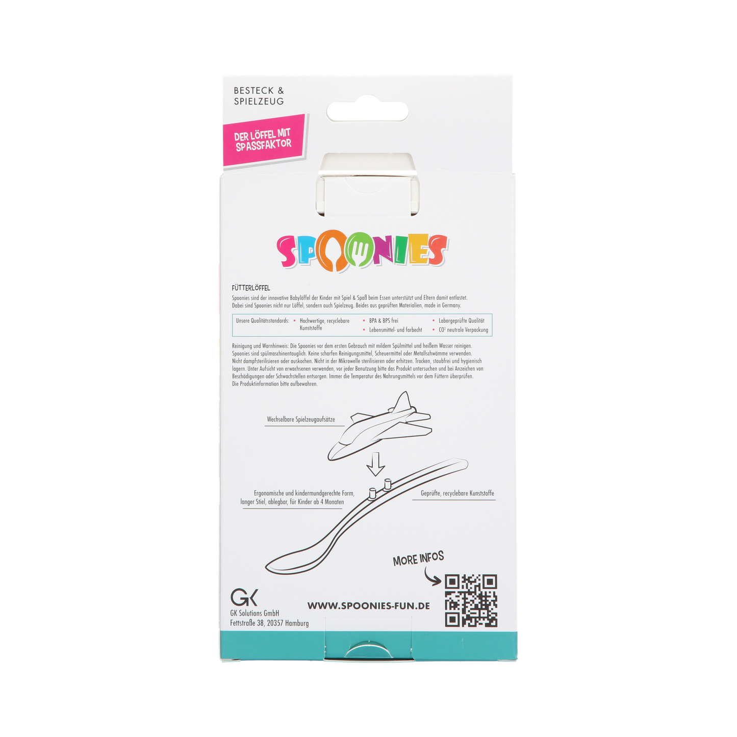 Spoonies Kinderlöffel - Jet (grau)