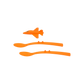 Spoonies Kinderlöffel - Jet (orange)