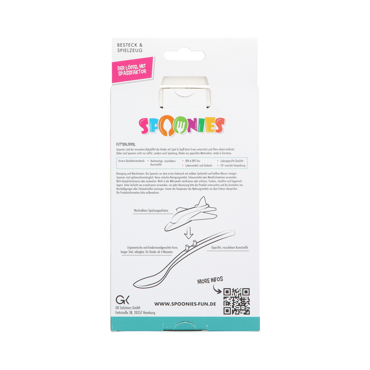 Spoonies Kinderlöffel - Jet (pink)