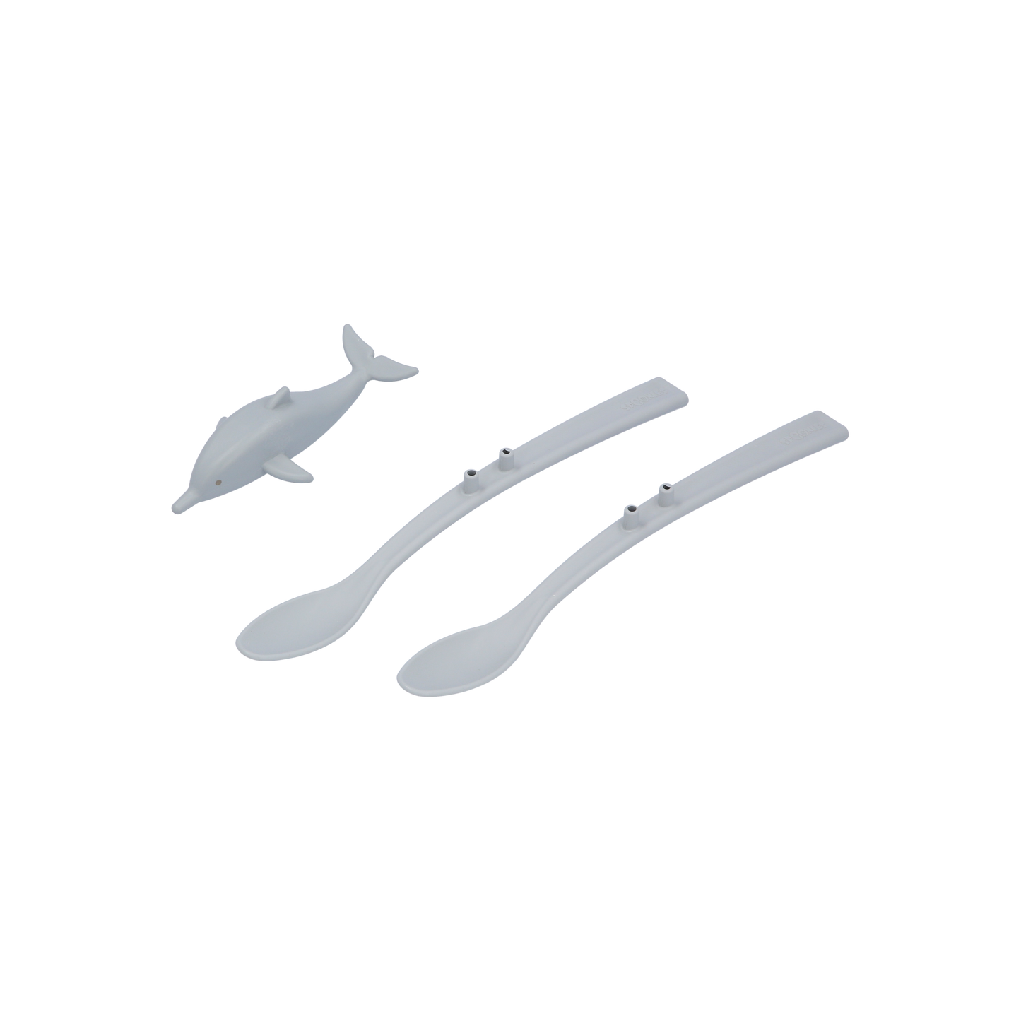 Spoonies Kinderlöffel - Delfin (grau)