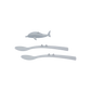 Spoonies Kinderlöffel - Delfin (grau)