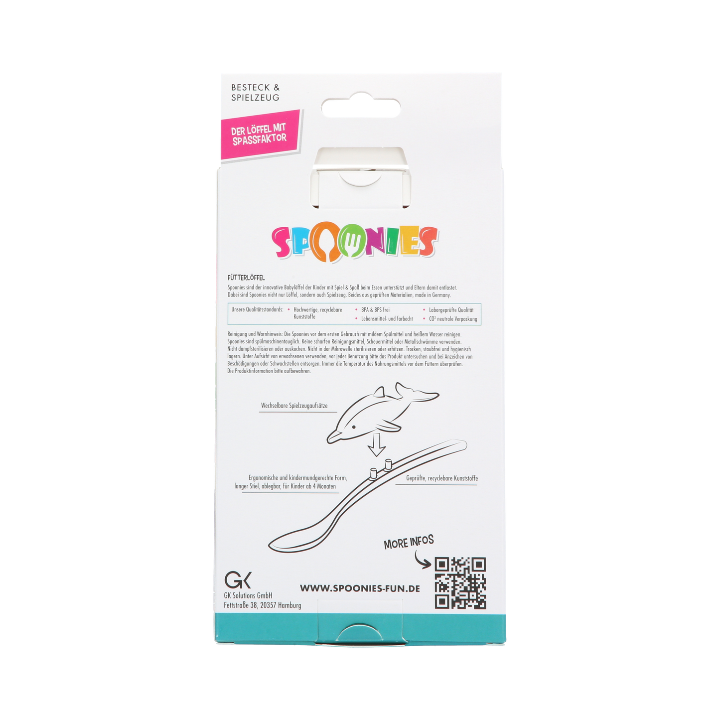 Spoonies Kinderlöffel - Delfin (orange)