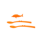 Spoonies Kinderlöffel - Delfin (orange)