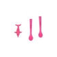 Spoonies Kinderlöffel - Delfin (pink)