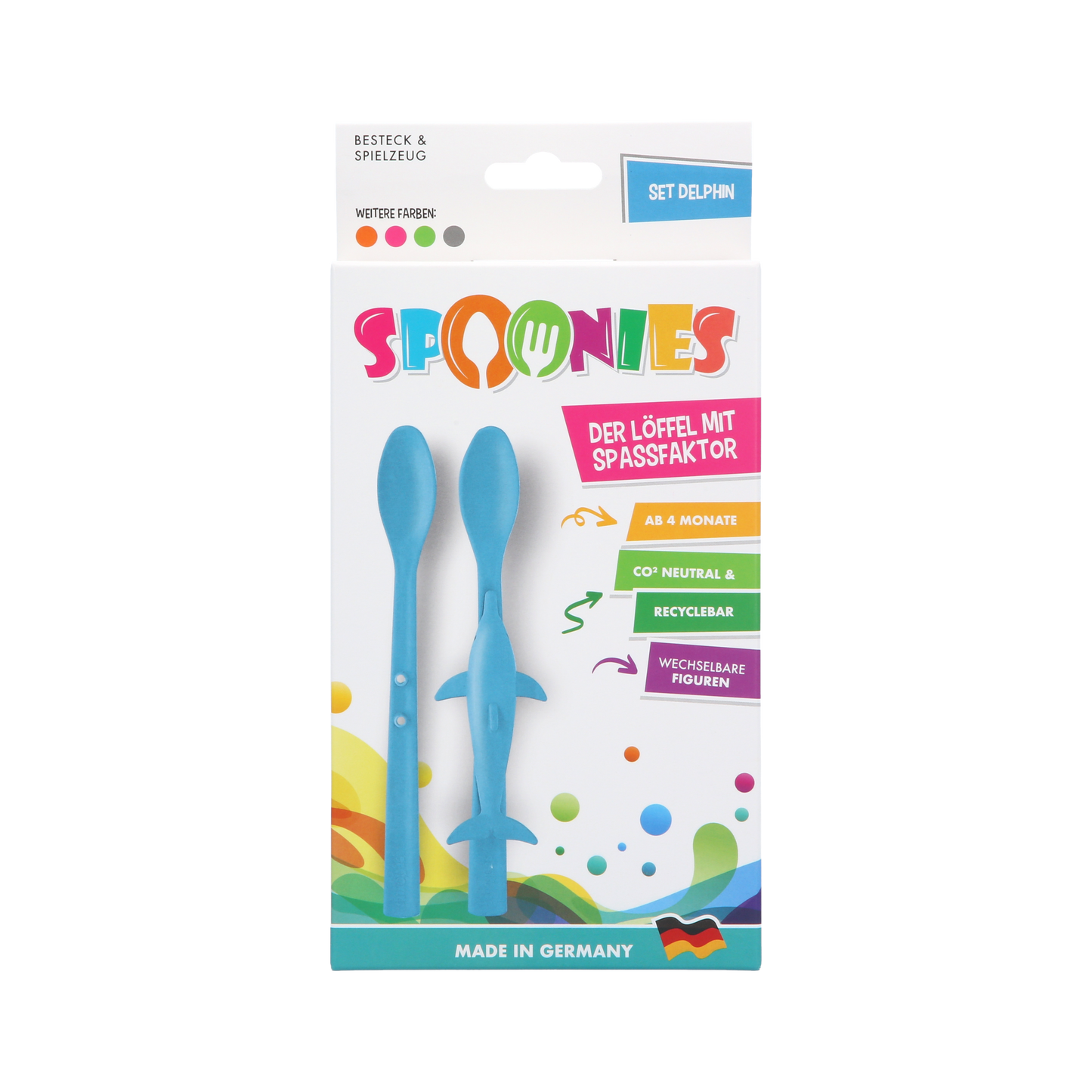 Spoonies Kinderlöffel - Delfin (blau)