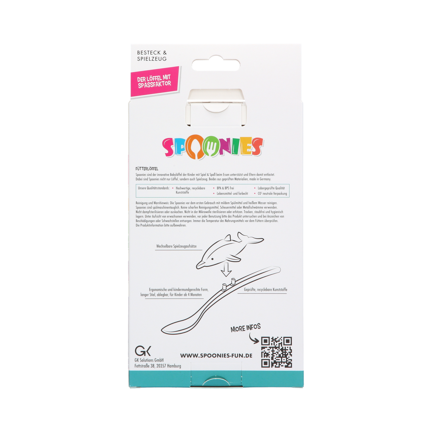 Spoonies Kinderlöffel - Delfin (blau)