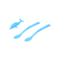 Spoonies Kinderlöffel - Delfin (blau)