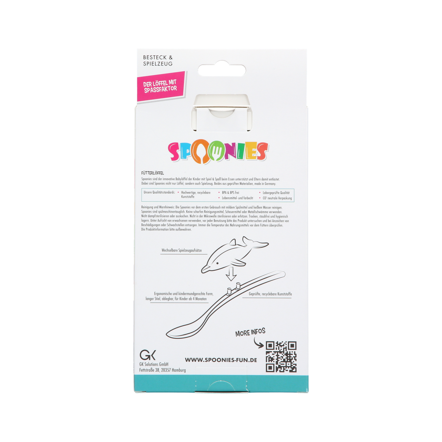 Spoonies Kinderlöffel - Delfin (grün)